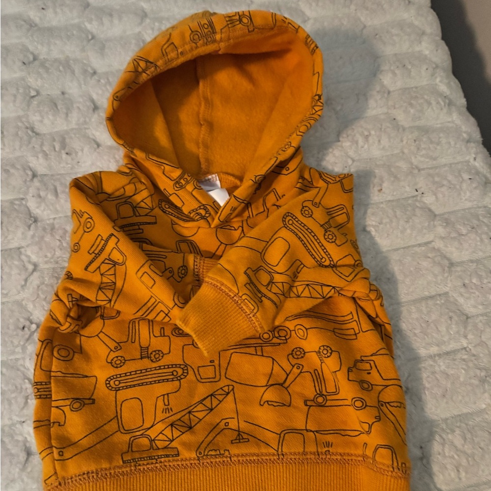 Carter's Mustard Yellow Fleece Hoodie 204 - Picture 4 of 5